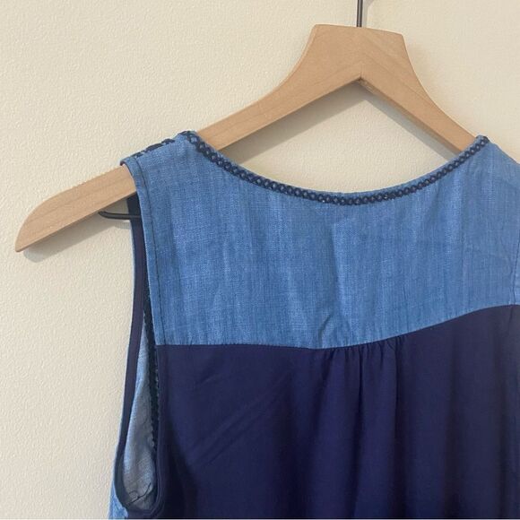 skies are blue kedebe embroidered chambray tank - Picture 6 of 10